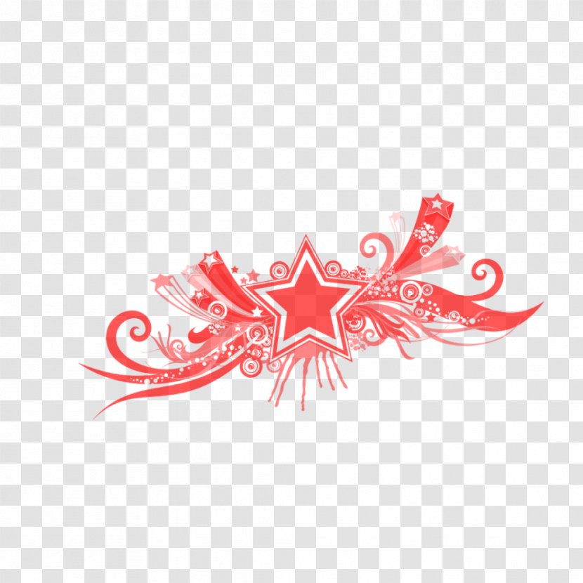 Euclidean Vector Download - Point - Red Star Decoration Transparent PNG