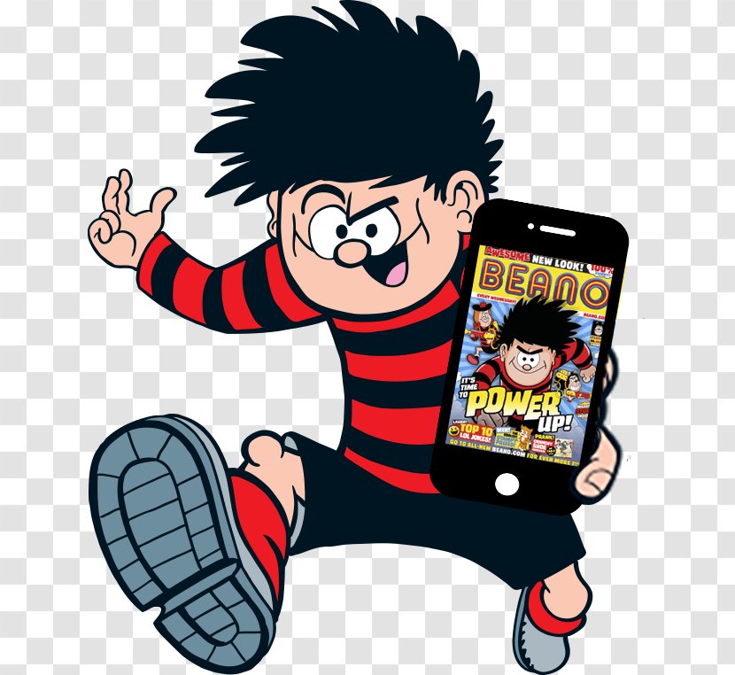 The Beano Dennis Menace And Gnasher Numskulls Comics - Hand - With Phone Transparent PNG