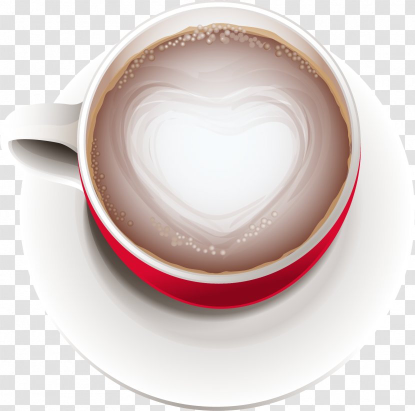 Latte Coffee Cuban Espresso Cafe - Vector Drawing Flowers Love Transparent PNG