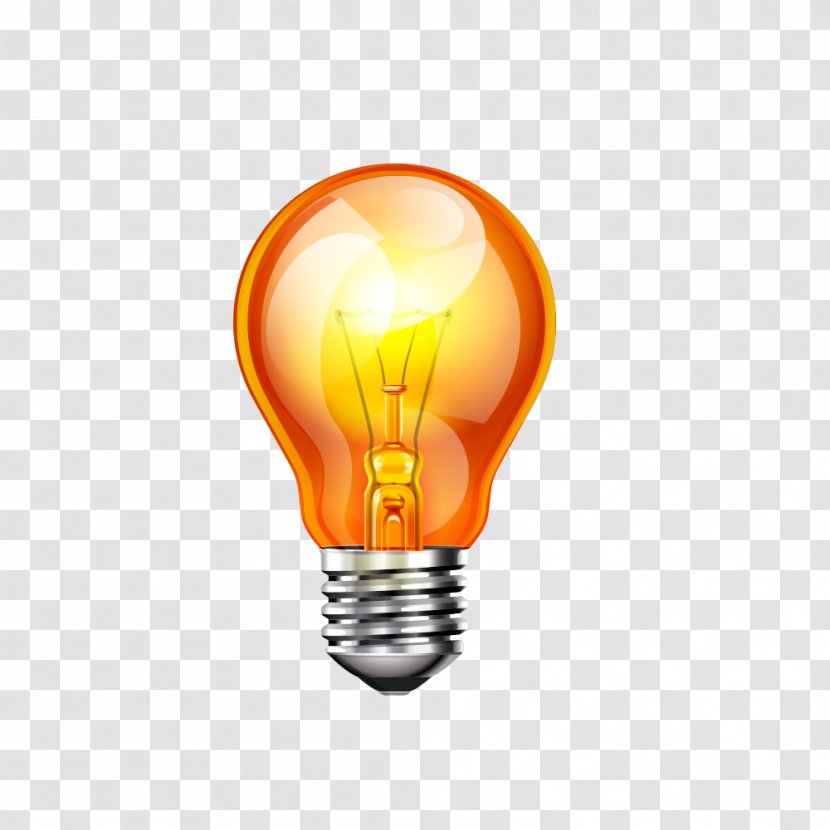 Incandescent Light Bulb Electric - Fluorescence - Hand-painted Lamp Transparent PNG