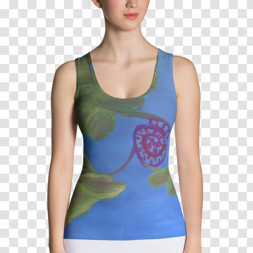 Sleeveless Shirt Crop Top Clothing Tanktop - Cartoon - Allover Transparent PNG