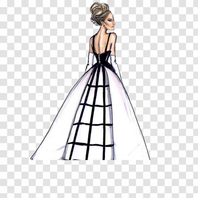 Metropolitan Museum Of Art Met Gala Drawing Fashion Illustration - Model Transparent PNG