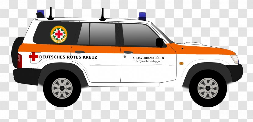 Bergwacht Motor Vehicle German Red Cross Germany - Rettungswagen - Nissan Patrol Transparent PNG