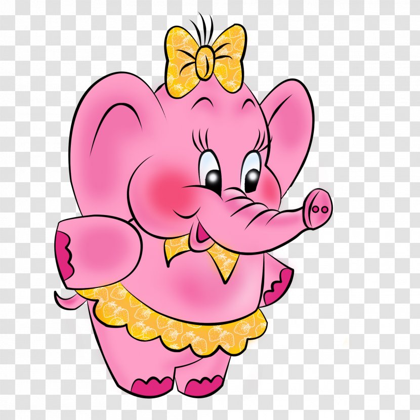 Seeing Pink Elephants Royalty-free Clip Art - Cartoon - Elephant Transparent PNG