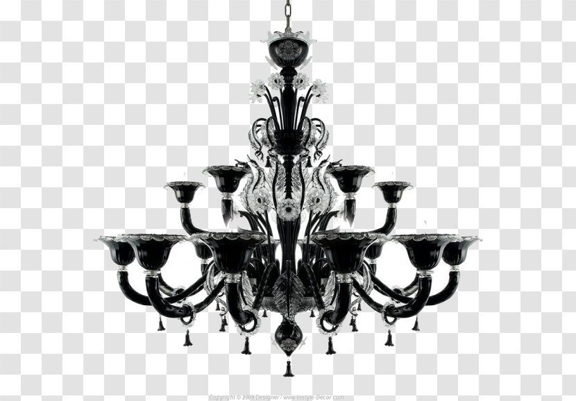 Murano Glass Chandelier Light Fixture - Ceiling Transparent PNG