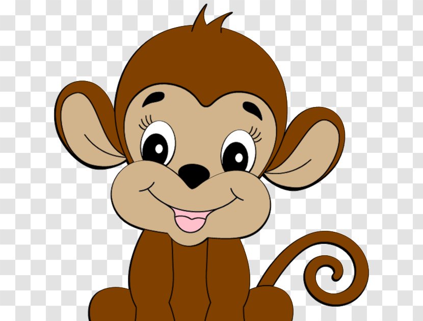 Baby Monkeys Clip Art - Smile - Cute Monkey Transparent PNG