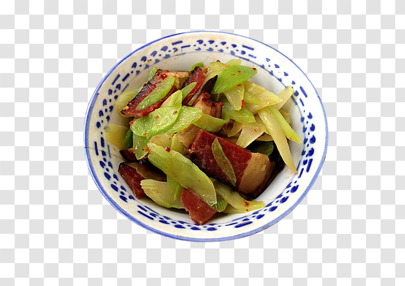 Celtuce Fattoush Vegetarian Cuisine Stir Frying Curing - Lettuce - Fried Bacon Transparent PNG