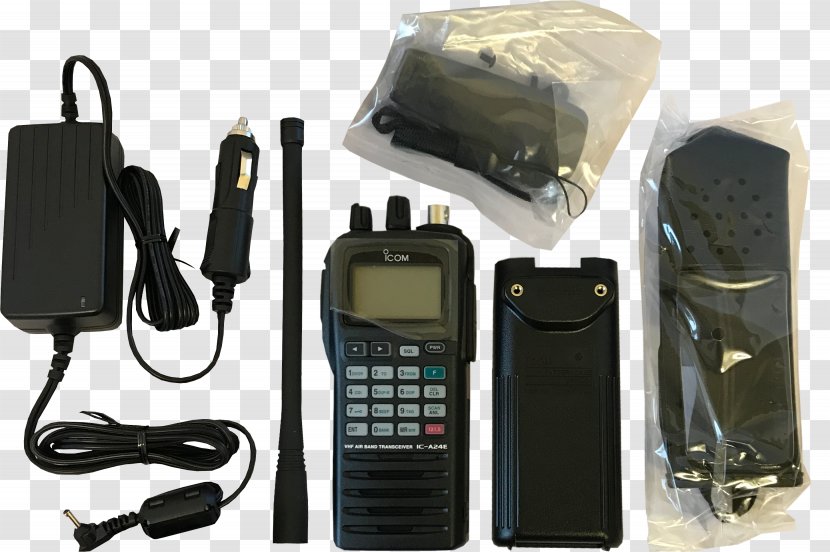 Yaesu FTA750L Handheld VHF Transceiver / GPS Icom Incorporated Telephony Radio Electronics - Communication Device - Arranged Transparent PNG
