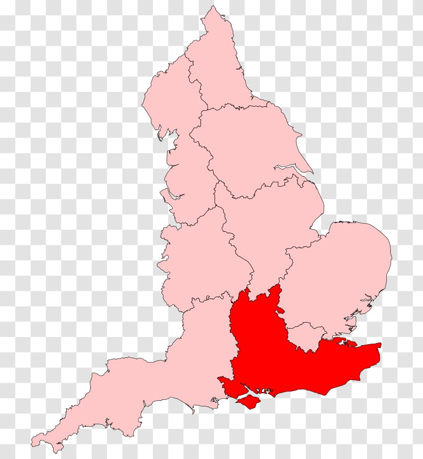 Vector Map South East England Regions Of Diagram Transparent PNG