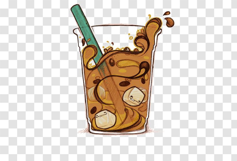 Iced Coffee Soft Drink Cafe Caffxe8 Mocha - Cup Transparent PNG