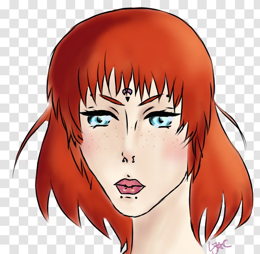 Hair Coloring Eyebrow Ear Cheek - Silhouette - Redhead Transparent PNG
