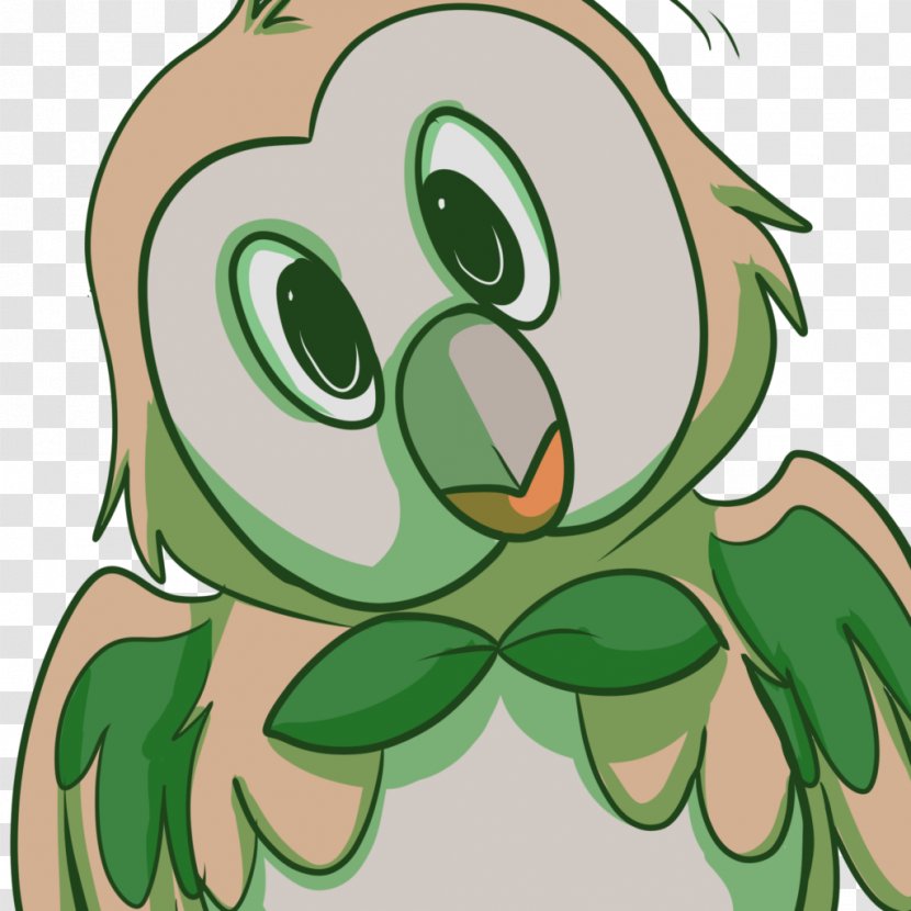 Owl Bird Illustration Beak Clip Art - Plant - Rowlet Fanart Transparent PNG