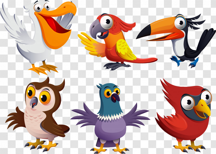 Birds Cartoon Character Model Sheet Character Design Transparent PNG