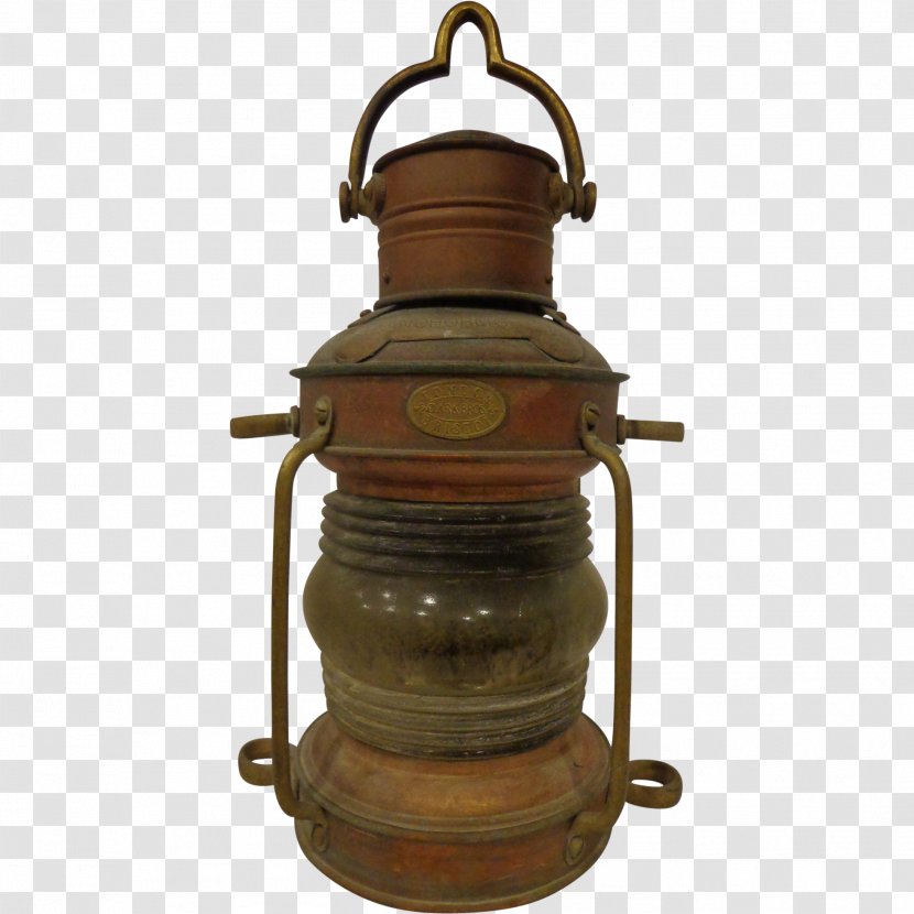 Light Lantern Brass Ship Oil Lamp - Patina - Anchor Transparent PNG