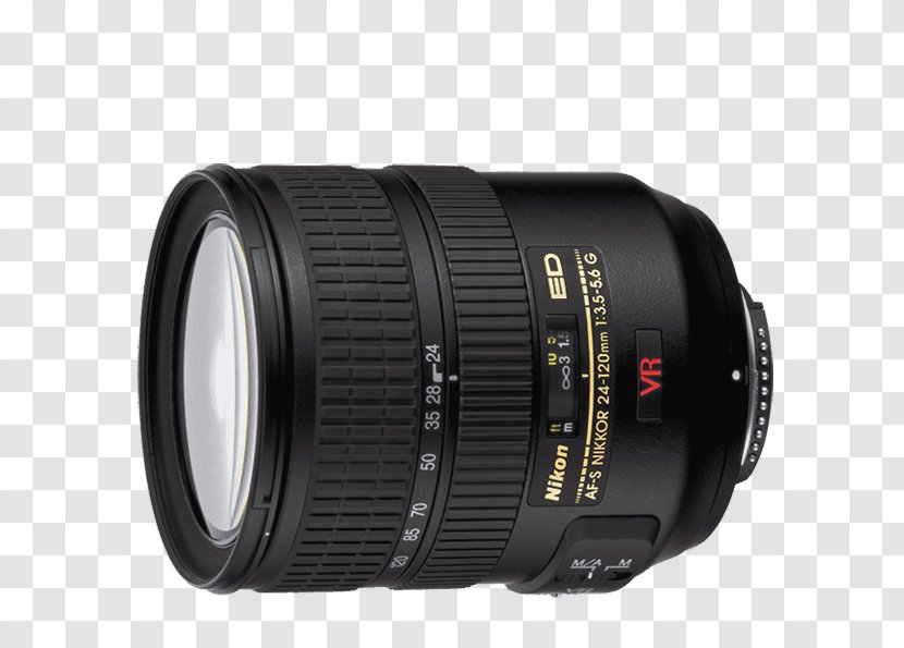 Nikon AF-S Zoom-Nikkor 24-120mm F/3.5-5.6G IF-ED VR AF Nikkor 50 Mm F/1.8D DX 18-200mm 105mm F/2.8G 35mm F/1.8G - Afs Vr F28g Ifed - Camera Lens Transparent PNG