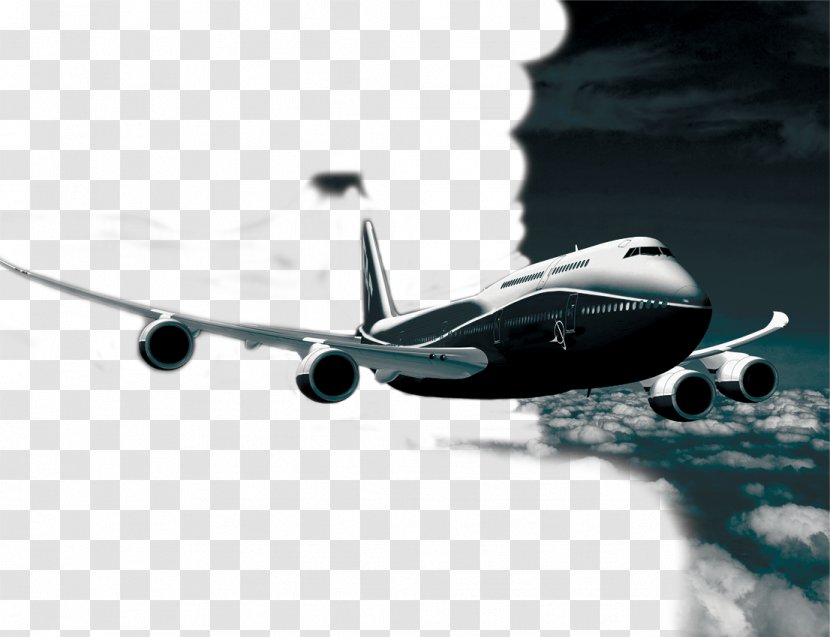 Airplane Flight Wide-body Aircraft Air Travel - Airline - Altitude Clouds Transparent PNG