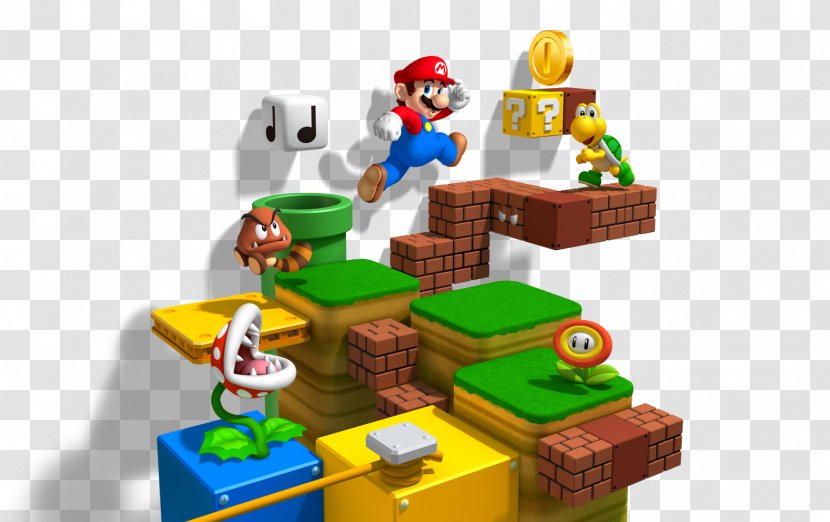 Super Mario 3D Land World Bros. Wii U - Toy Block Transparent PNG