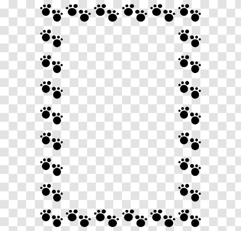 Pug Dachshund Cat Puppy Clip Art - Area - Footprints Border Material Transparent PNG