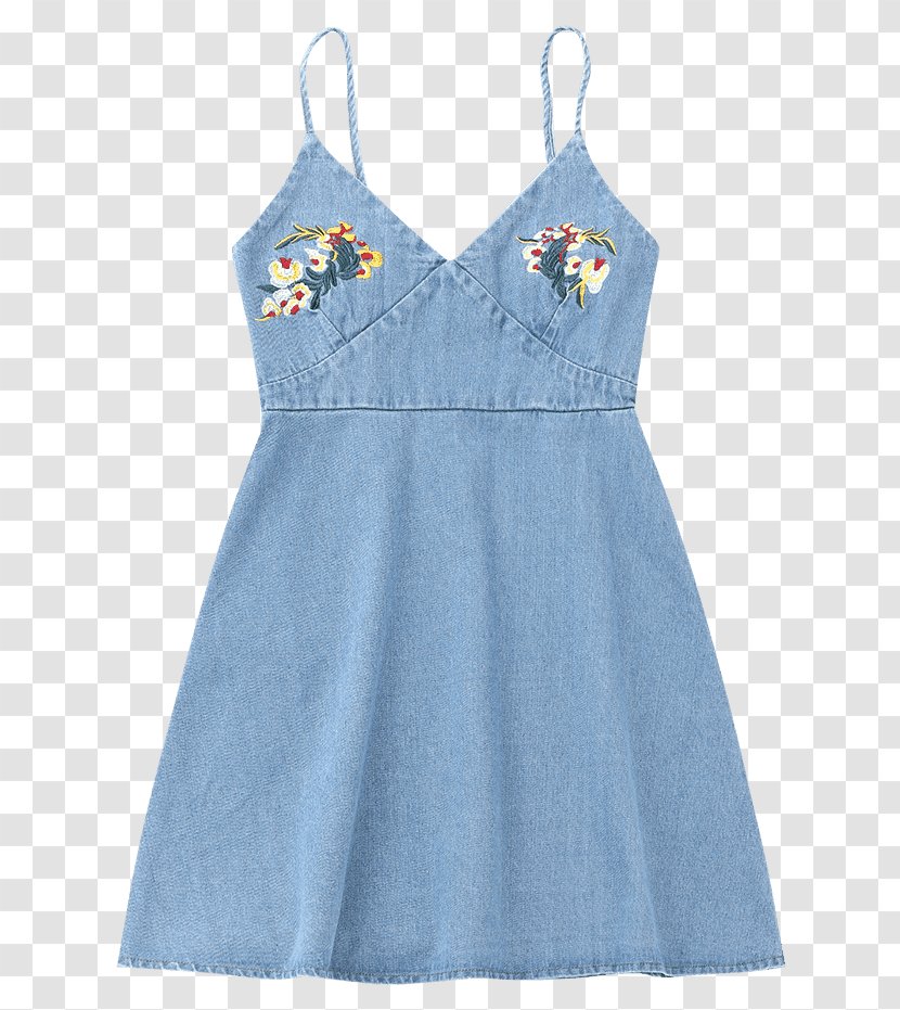 Dress Blue Sleeve Miniskirt Denim Transparent PNG