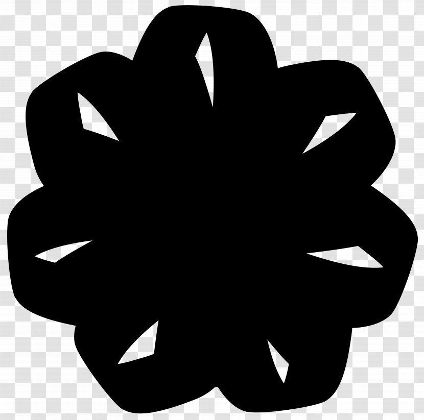 Flower Logo - Blackandwhite - Symbol Hand Transparent PNG