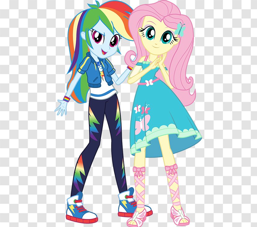 Rainbow Dash Fluttershy Pinkie Pie Rarity My Little Pony: Equestria Girls - Watercolor - Minis Series Transparent PNG