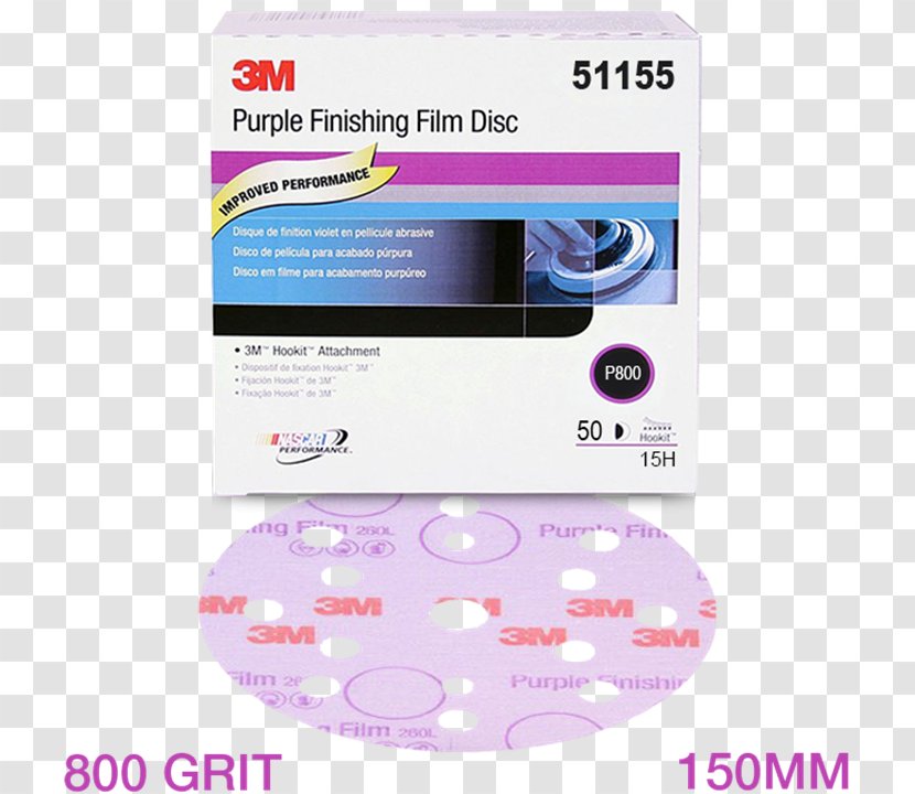 3M 30669 File Belt Arm #28375 Repair Kit Hookit Finishing Film Purple Clean Sanding Disc 6 - Multimedia - Auto Body Paint Defect Transparent PNG