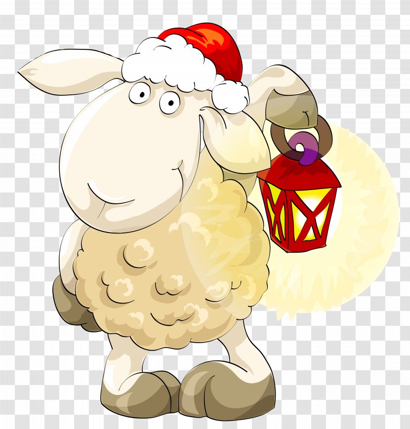 Christmas Sheep Clip Art Transparent PNG