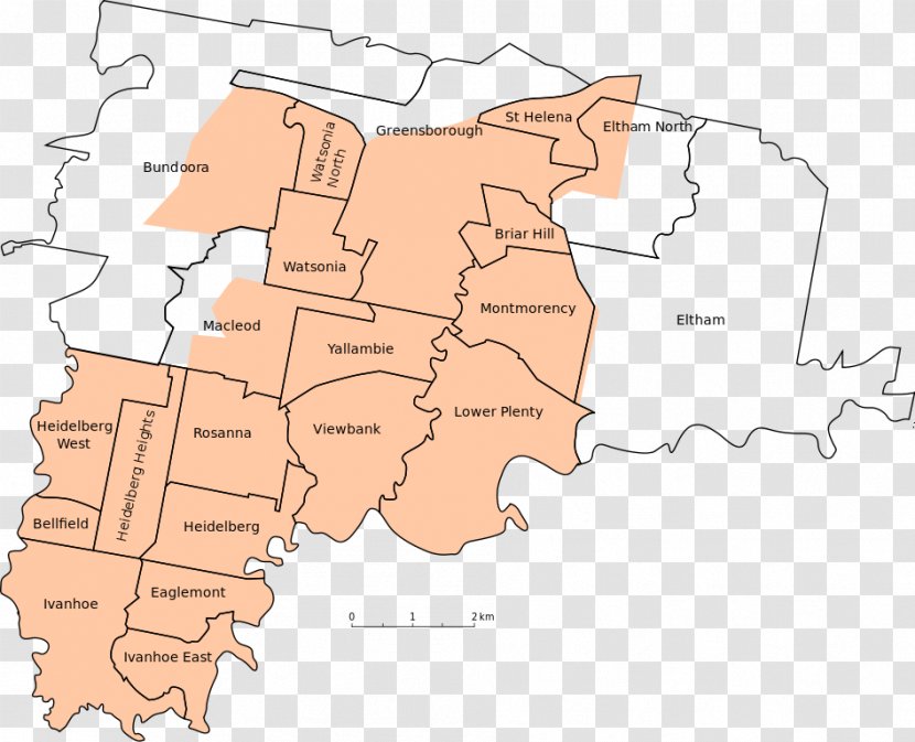 City Of Melbourne Greensborough Manningham Shire Nillumbik Ivanhoe - Suburbs Transparent PNG