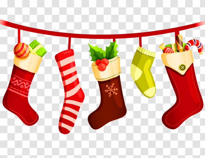 Christmas Stockings Santa Claus Gift Sock Transparent PNG