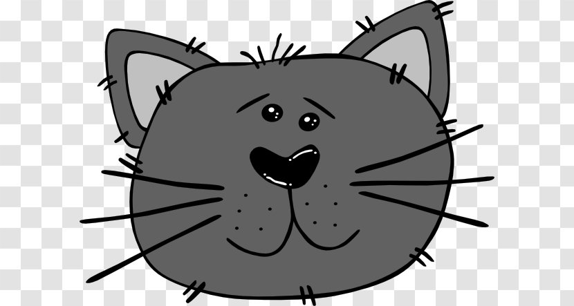 Cat Cartoon Face Clip Art - Heart - Funny Clipart Transparent PNG