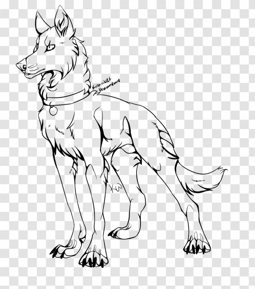 Line Art Dog Breed Wolfdog Transparent PNG