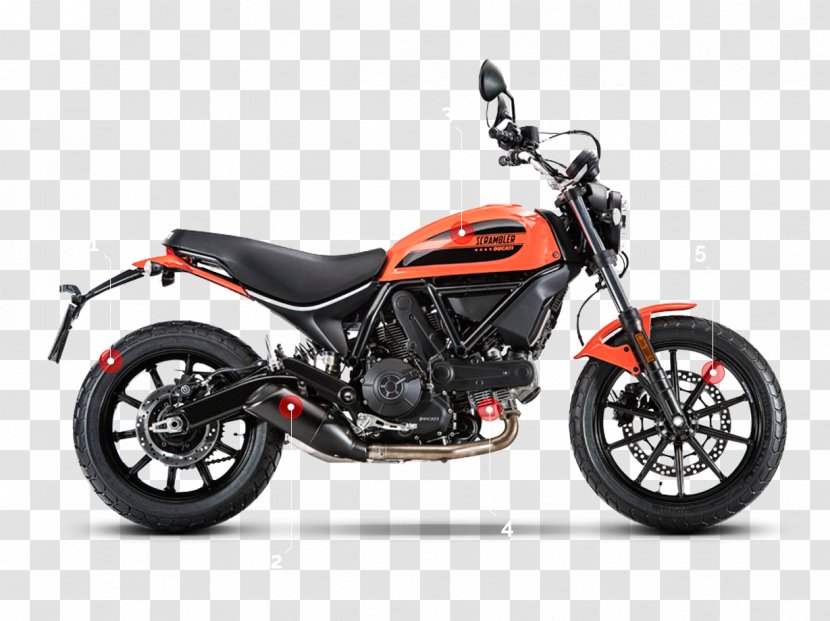Ducati Scrambler Motorcycle EICMA V-twin Engine - Motor Vehicle - Imetal Alloy Carbon Atom Model Transparent PNG