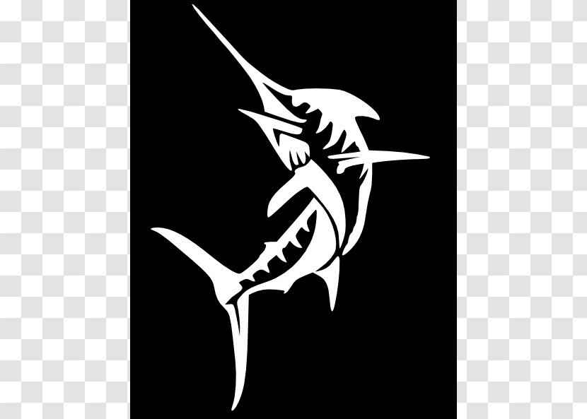 Sailfish Black Marlin White Atlantic Blue Clip Art - Mythical Creature - Cliparts Transparent PNG