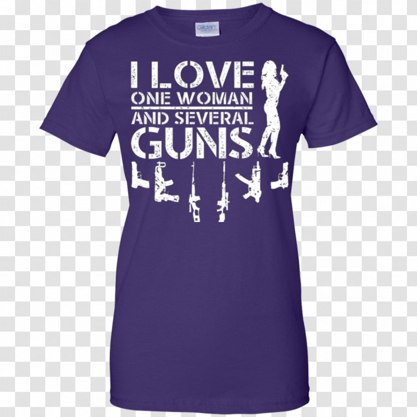 T-shirt Hoodie Sleeve Top - White - Woman Gun Transparent PNG
