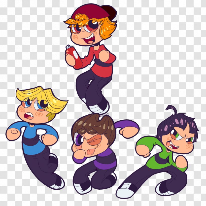 The Rowdyruff Boys Drawing Blossom, Bubbles, And Buttercup Fan Art Cartoon Network - Pup Play Tail Transparent PNG