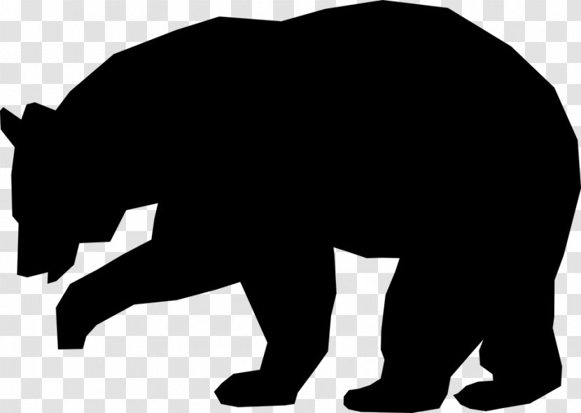American Black Bear Brown Silhouette Clip Art - Carnivoran - Bears Transparent PNG