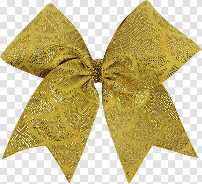 Yellow Ribbon Gold Paper Transparent PNG