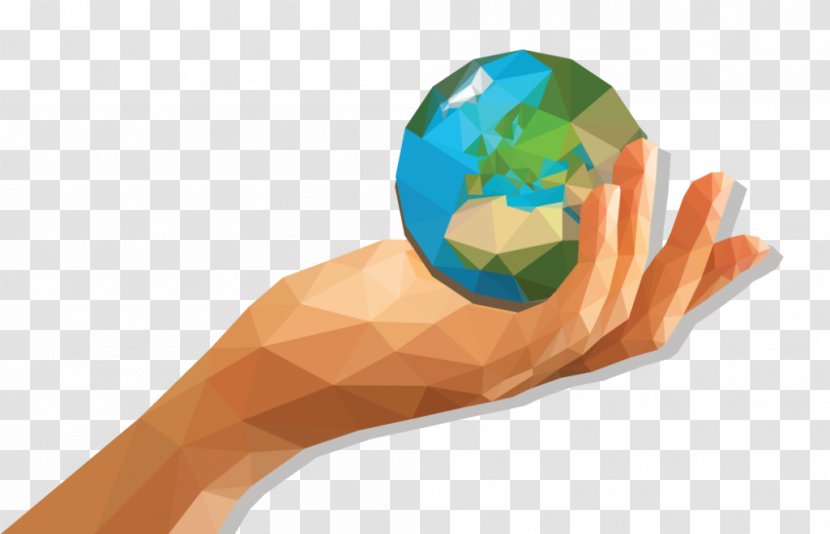 Hand Stock Photography Polygon Index Finger - Earth Day Transparent PNG