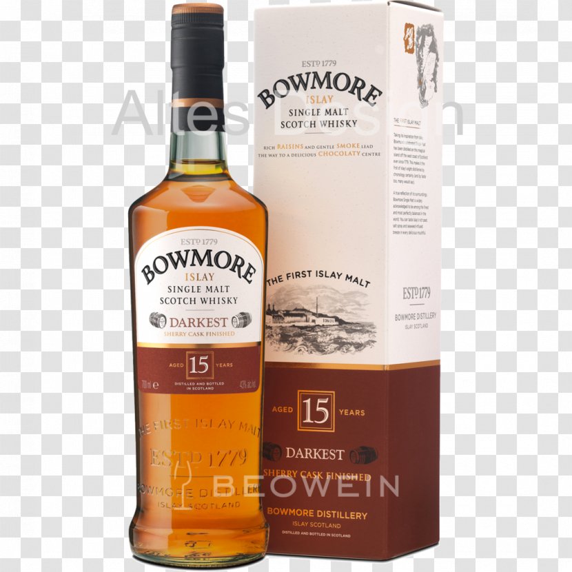 Bowmore Single Malt Whisky Whiskey Scotch Islay - Supermarket Advertising Transparent PNG