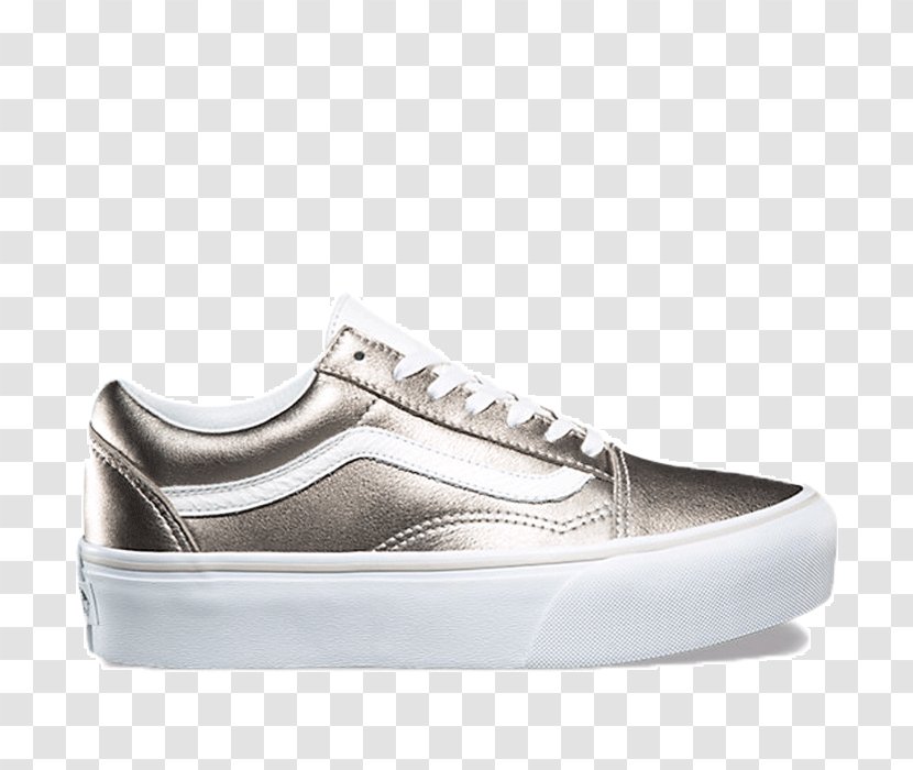 Vans Sneakers Skate Shoe Platform - White - Old Skool Transparent PNG