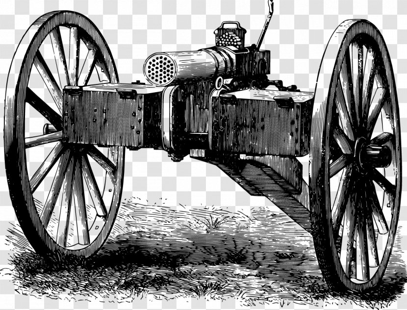 France Franco-Prussian War Mitrailleuse Machine Gun Weapon - Cannon - Vector Mountain Artillery Transparent PNG