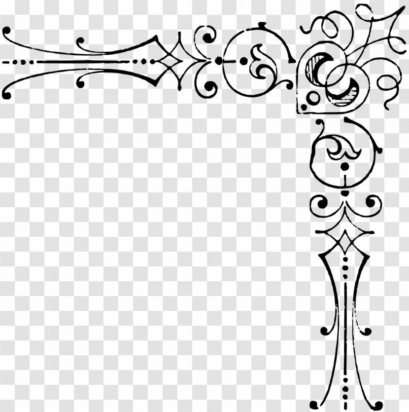 Drawing Borders And Frames Clip Art - Symmetry - Black Transparent PNG
