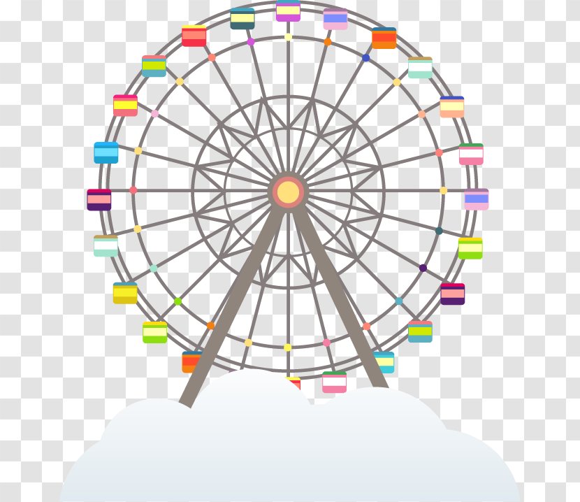 Seattle Great Wheel Ferris Car Drawing Pier 57 - Photography Transparent PNG
