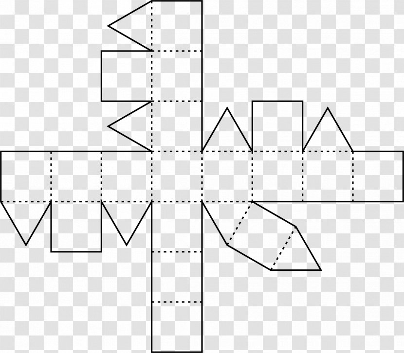 Rhombicuboctahedron Paper Net Polyhedron Square - Leonardo Da Vinci - Triangle Background Image Transparent PNG