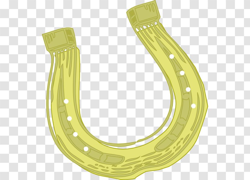 Golden Horseshoe Clip Art - Yellow - Horse Transparent PNG