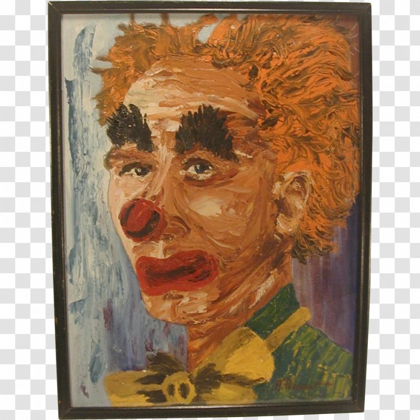 Self-portrait Clown Paintings Watercolor Painting Oil Paint - Still Life - Hand Painted Mid-autumn Transparent PNG