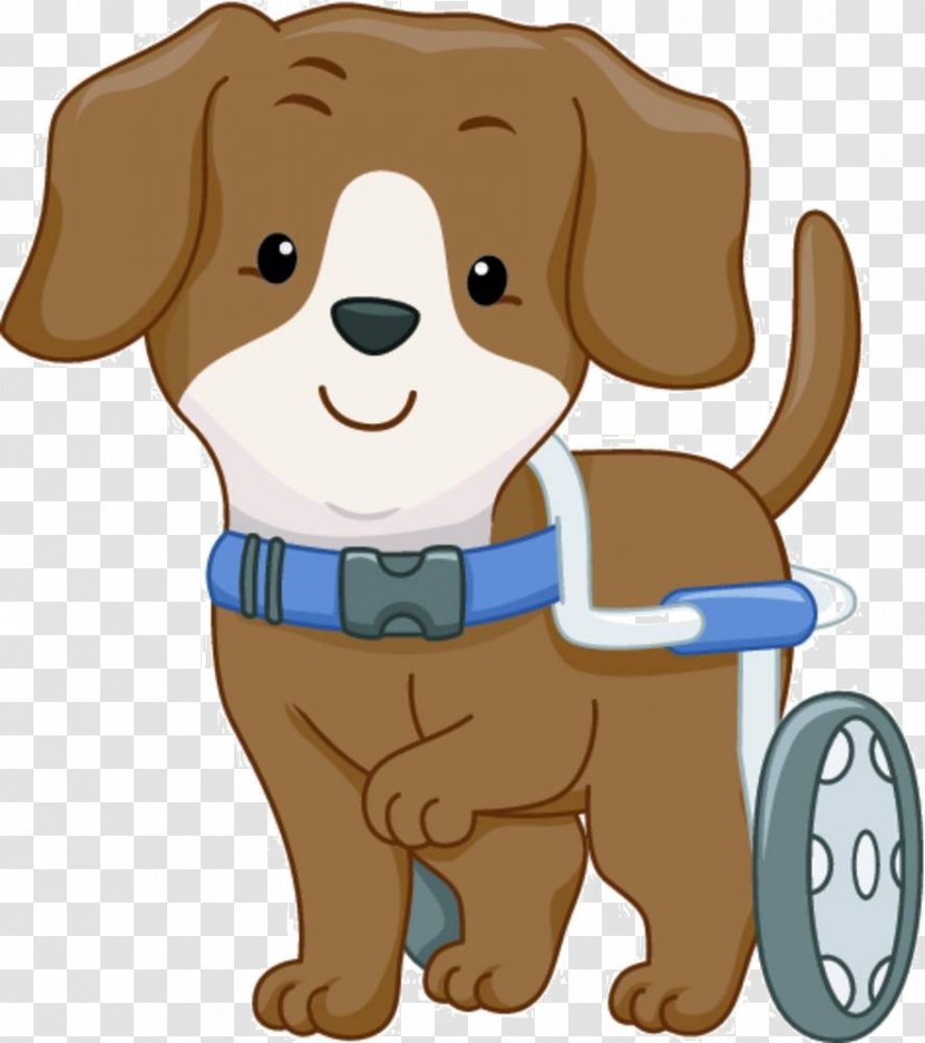 Dog Wheelchair Disability Cartoon Illustration - Like Mammal - Material Transparent PNG