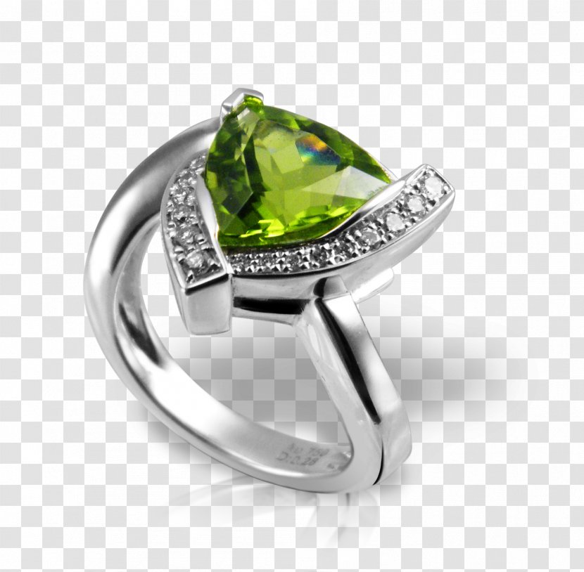 Ring Peridot Solitaire Diamond Jewellery - Macro Photography Transparent PNG