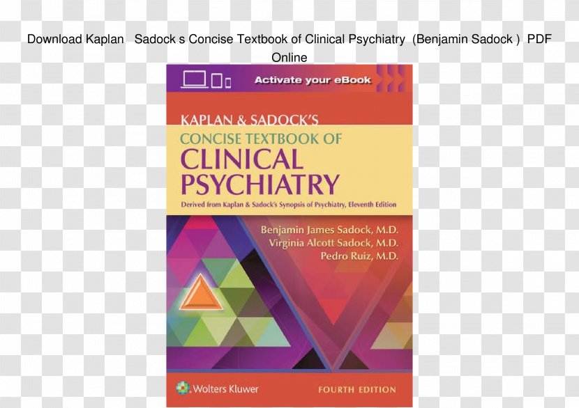 Kaplan And Sadock's Synopsis Of Psychiatry Concise Textbook Clinical & Comprehensive Child Adolescent - Brand - Book Transparent PNG