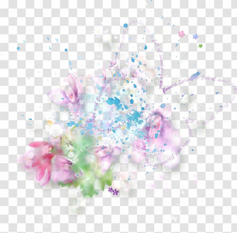 Watercolor Flower Background - Plant Pink Transparent PNG